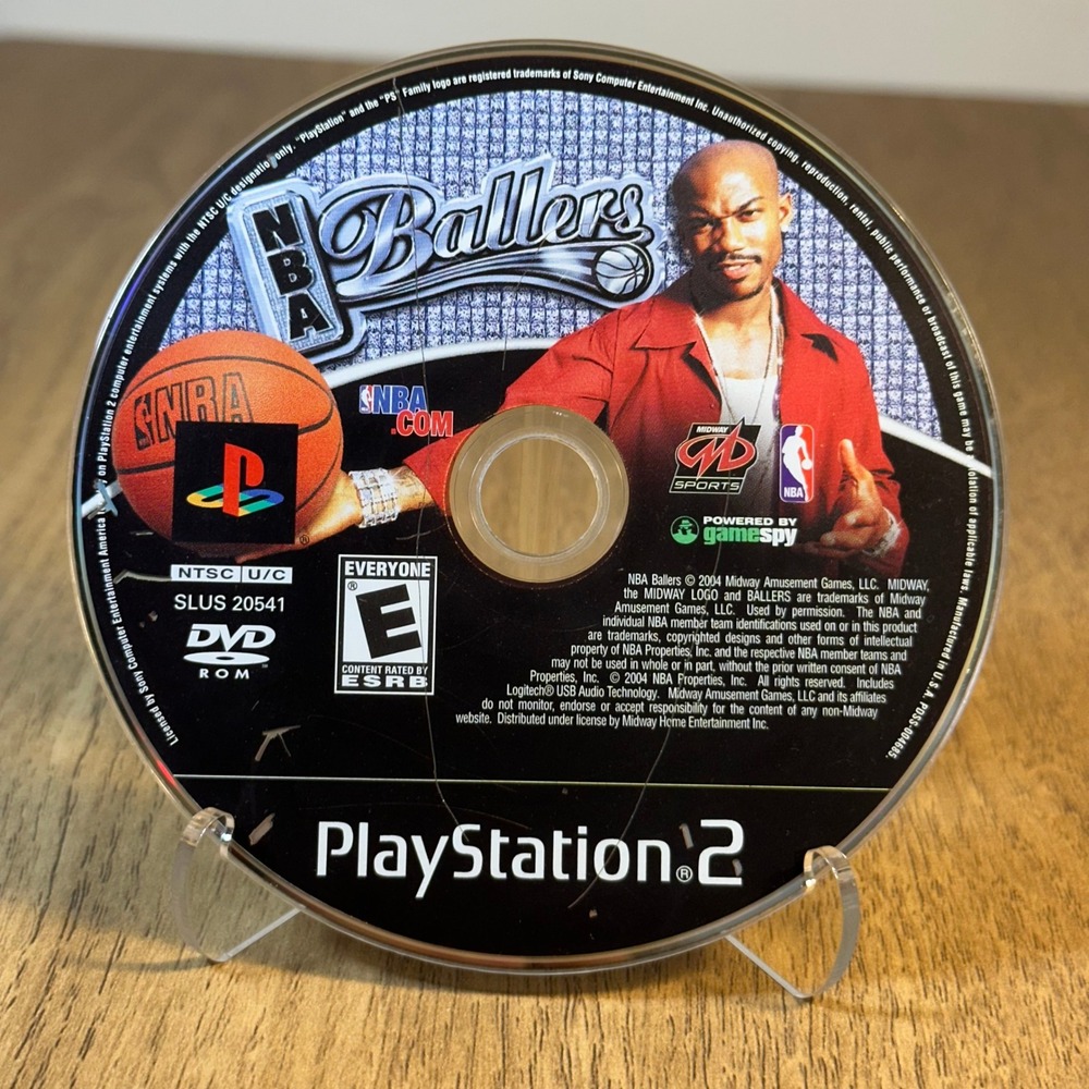 Midway NBA Ballers PS2 TESTED Disc Only Black Good SLUS 20541 Sports Basketball